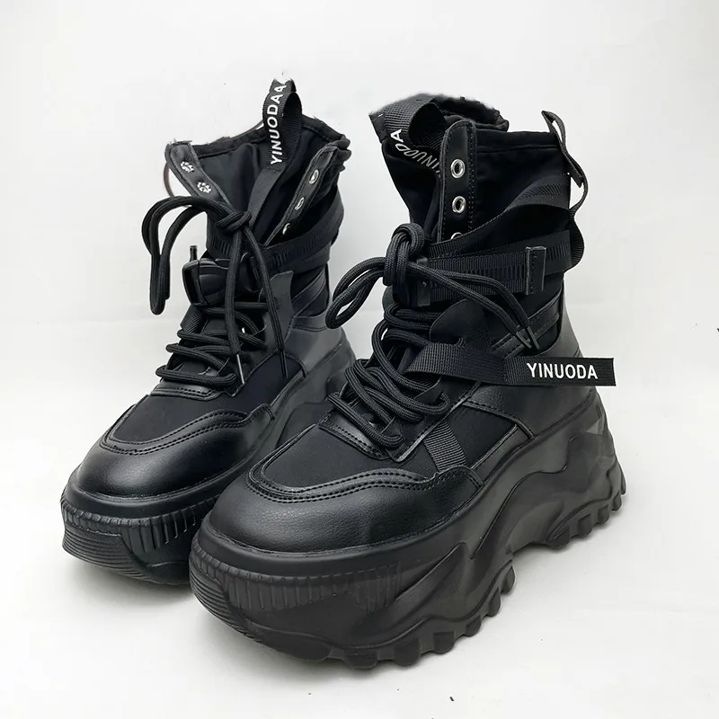 Women'S Fashion Korea - Autumn Winter Platform Boots Women Lace