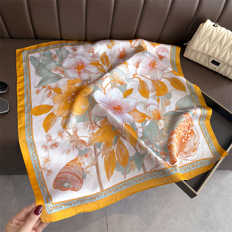 2026 New Floral Print Hijab Si - Women Fashion Necktie 评论和价格