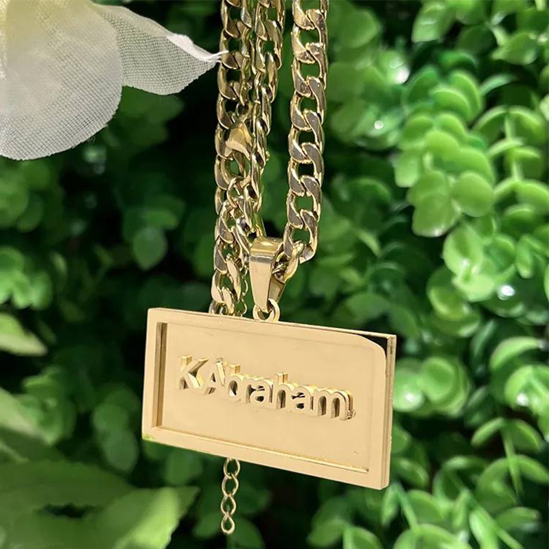 Custom Name Hip Hop Necklace f - Women Fashion Names 评论和价格