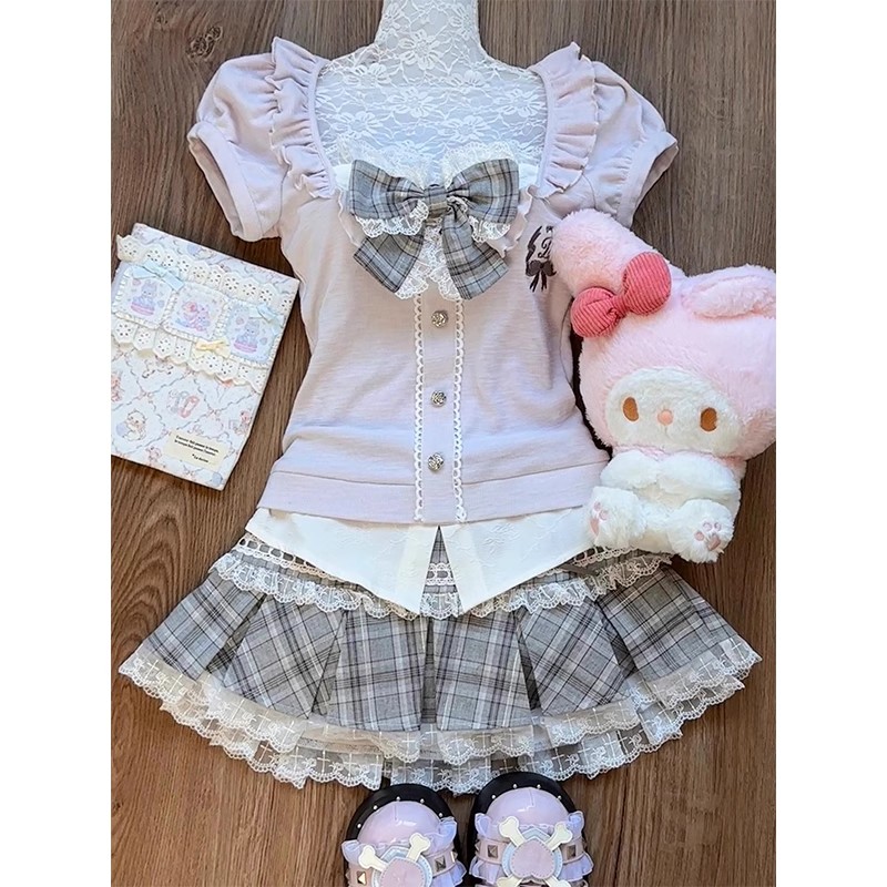 Women's pink lace patchwork to - Women Fashion Photoshoot 评论和价格