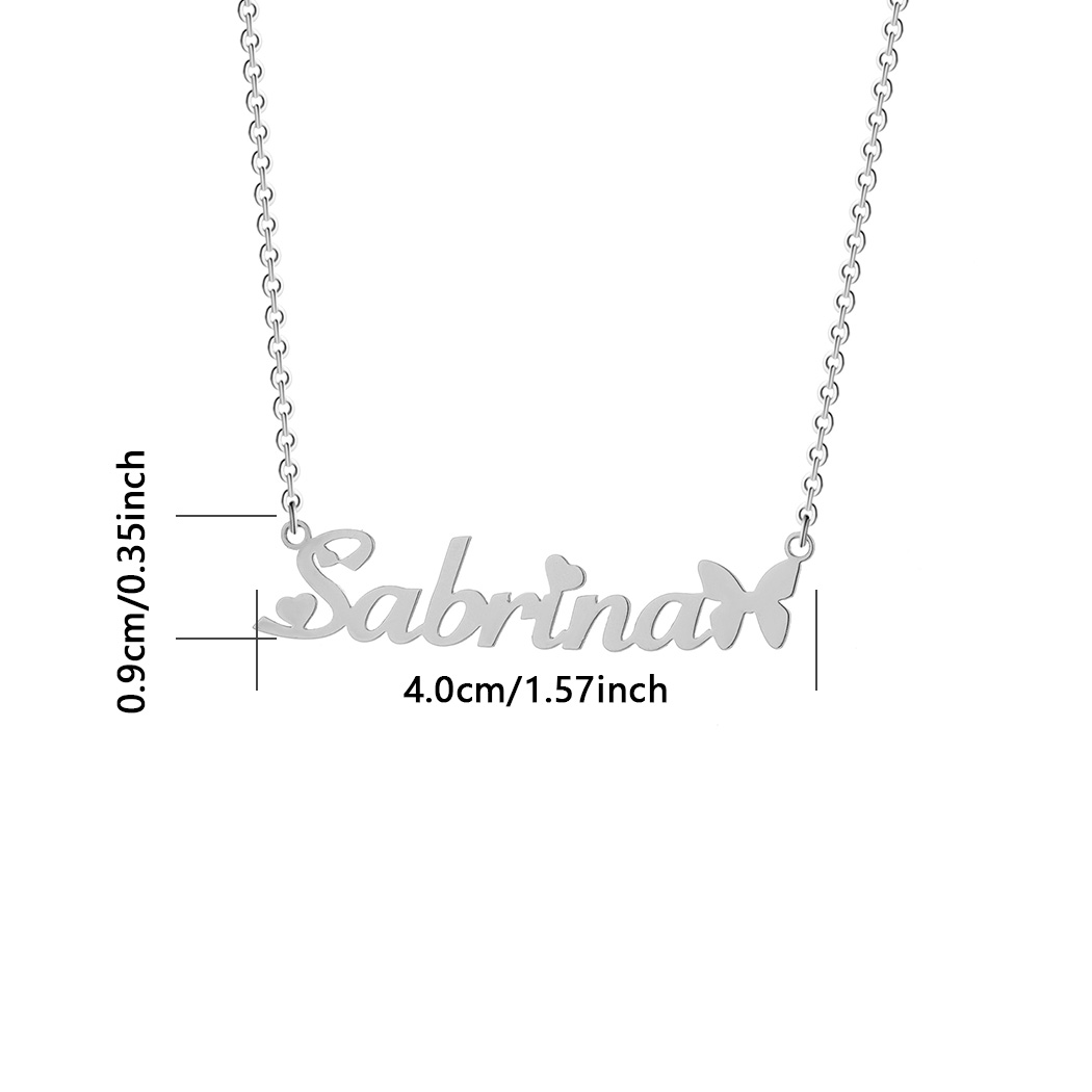 1pc Personalized Butterfly Nam - Women Fashion Names 评论和价格