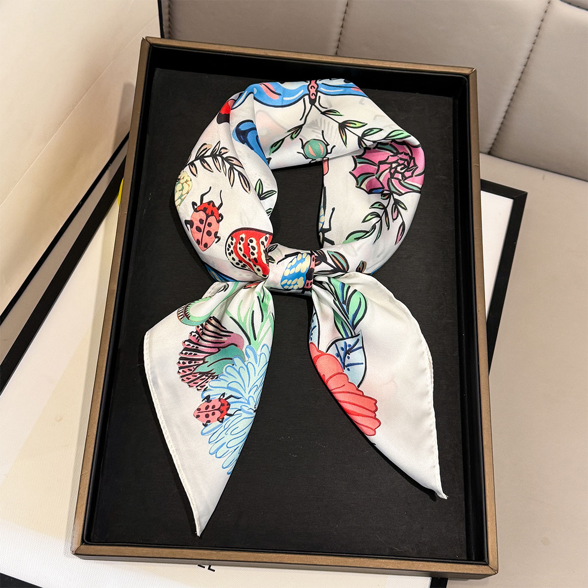 2026 New Butterfly Print Silk  - Women Fashion Necktie 评论和价格