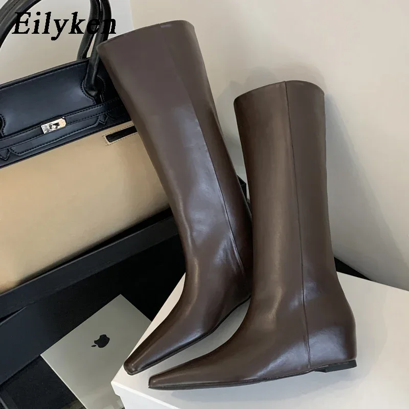 Eilyken Soft Leather Pointed T - Women'S Fashion Knee High Boots 评论和价格