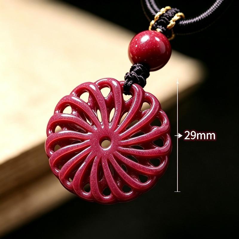 Fashion Red Cinnabar Jade tran - Women'S Fashion Jewellery 评论和价格