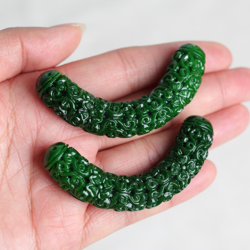 1pc Natural A Green Jade Drago - Women'S Fashion Jewellery 评论和价格