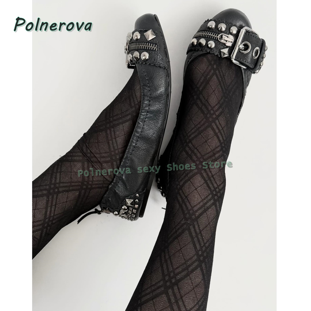 Rivet Belt Buckle Mary Jane Sh - Women'S Fashion Shoes 评论和价格