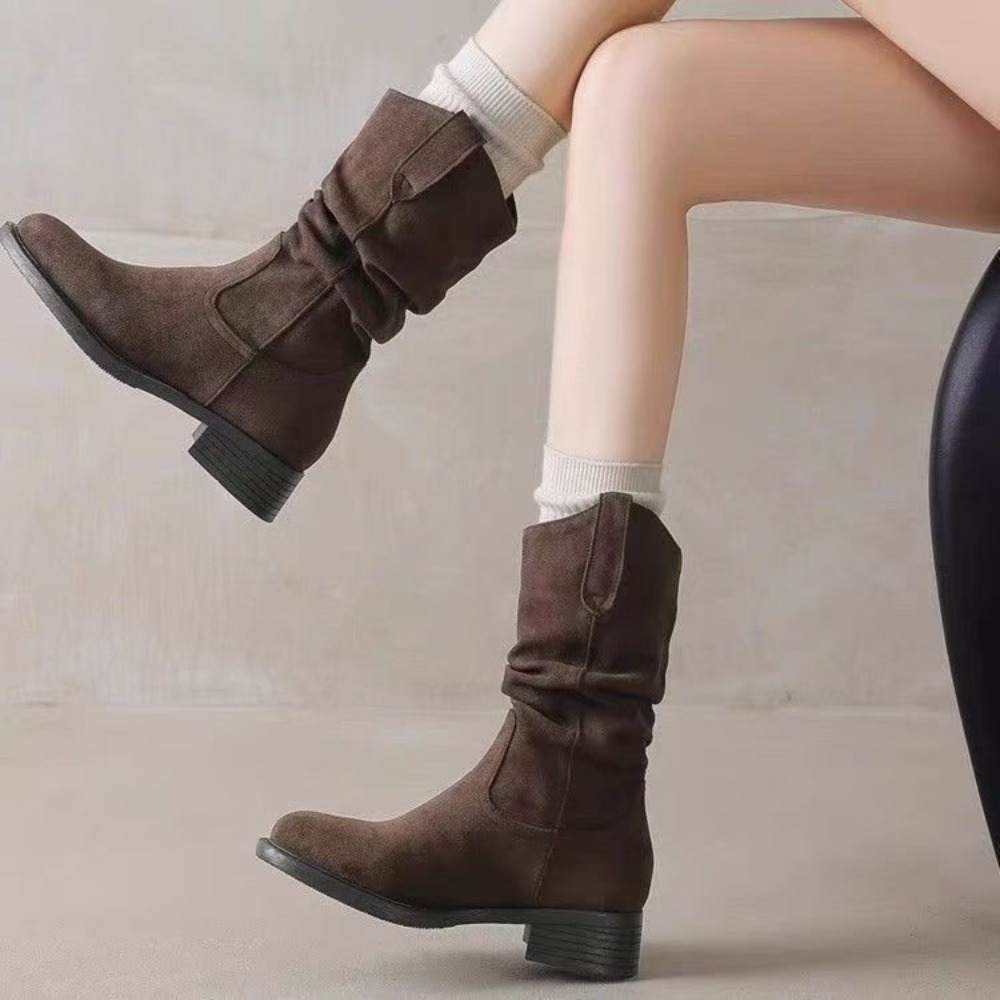 Retro Maillard Style Faux Sued - Women'S Fashion Korea 评论和价格