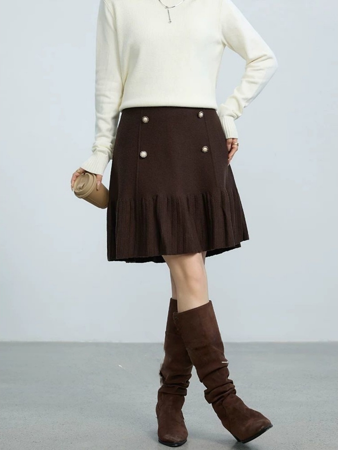 plus Size A-Line  Skirt High W - Women Fashion Over The Years 评论和价格